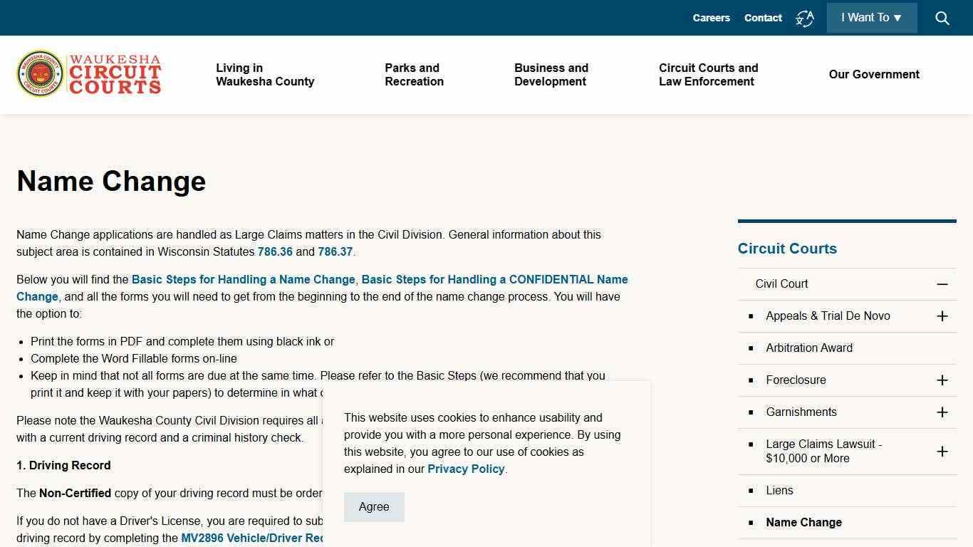 Name Change | Waukesha County